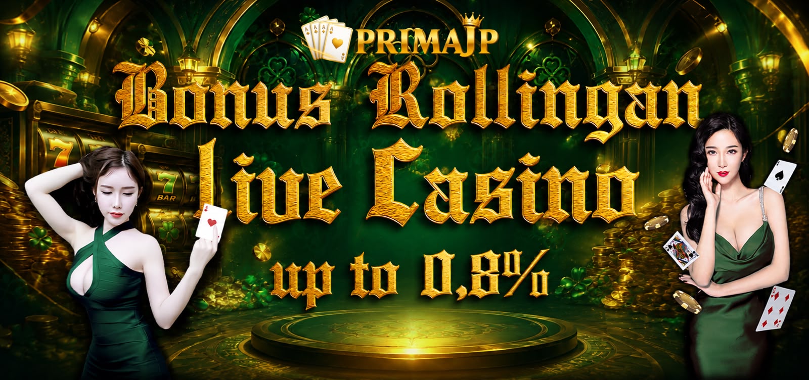 BONUS ROLLINGAN LIVECASINO UPTO 0.8%