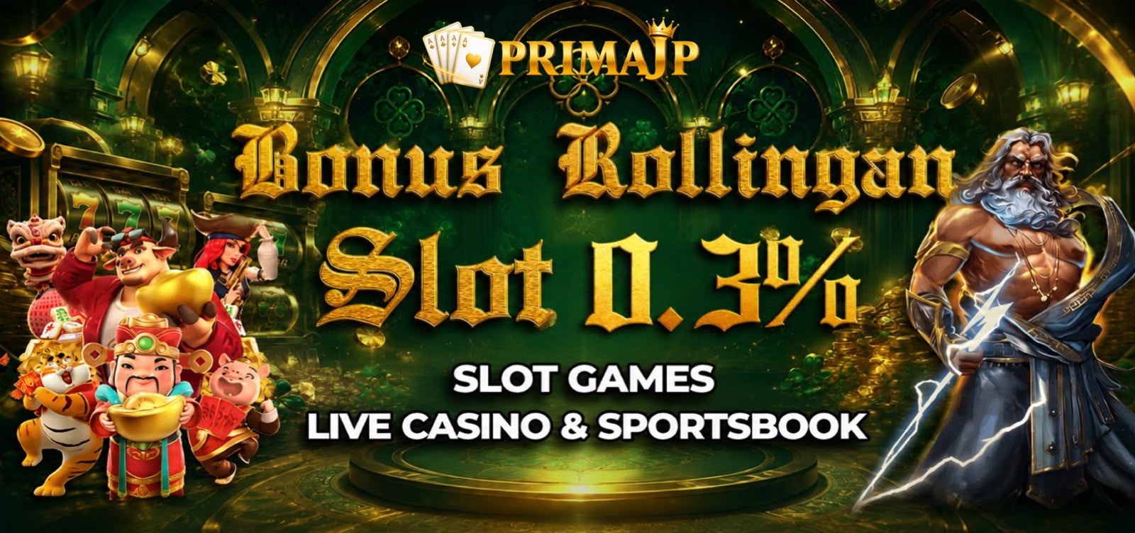 BONUS ROLLINGAN SLOT UPTO 0.3%